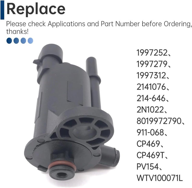 FREPURDO EVAP Purge Valve Solenoid 01997279 for 2000-2004 Chevy Silverado GMC Yukon Tahoe 5.3L 6.0L - OEM Vapor Canister Vent Control Replacement Fixes P0441 Code - Image 4